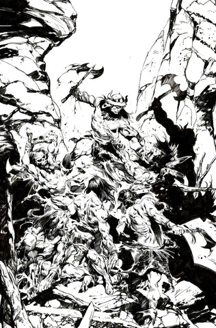 CONAN BARBARIAN #1 - 1:10 TORRE VIRGIN B&W VARIANT