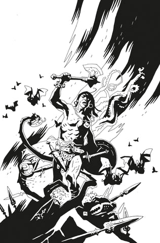 CONAN BARBARIAN #1 - 1:50 MIKE MIGNOLA VIRGIN B&W VARIANT