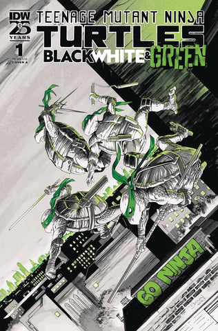 TMNT BLACK WHITE & GREEN #1 PRE-ORDER