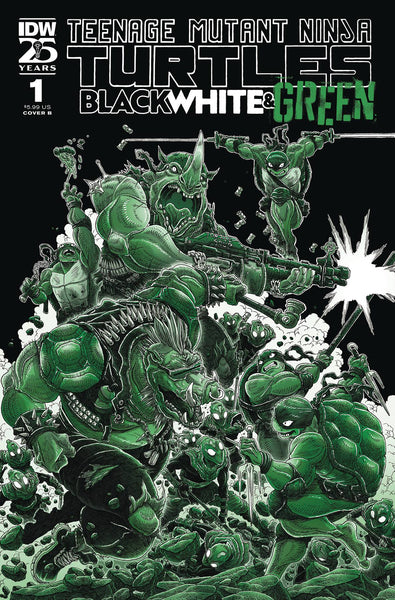 TMNT BLACK WHITE & GREEN #1 PRE-ORDER