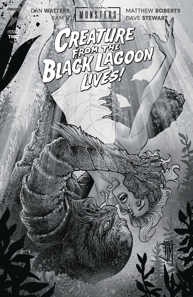 UNIVERSAL MONSTERS CREATURE BLACK LAGOON #2 - 1:25 B&W VARIANT