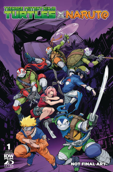 TEENAGE MUTANT NINJA TURTLES X NARUTO #1 & #2 COMIC COLLECTION - 7 BOOKS