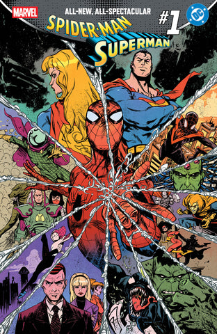 MARVEL DC SPIDER-MAN SUPERMAN #1 HOMAGE VARIANT COVER SANFORD GREENE
