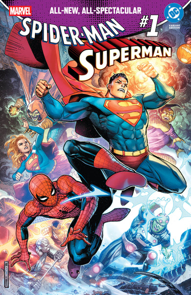 MARVEL DC SPIDER-MAN SUPERMAN #1 2ND PRINTING VARIANT COVER PACK PRE-ORDER