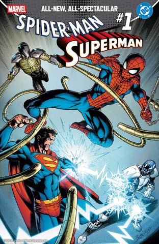 MARVEL DC SPIDER-MAN SUPERMAN #1 FOIL VARIANT COVER MARK BAGLEY