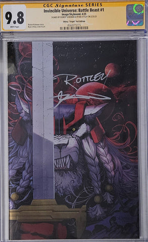 BATTLE BEAST #1 - 1:1000 VARIANT CGC SS 9.8 SIGNED BY ROBERT KIRKMAN AND RYAN OTTLEY