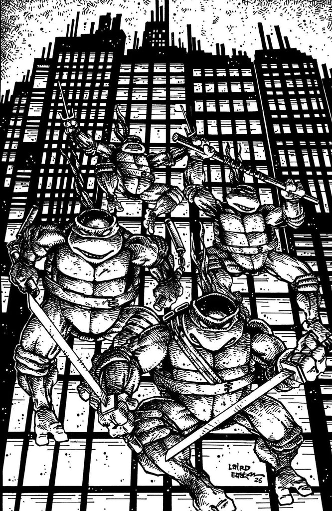 TEENAGE MUTANT NINJA TURTLES #300 - 1:25 B&W EASTMAN & LAIRD VARIANT