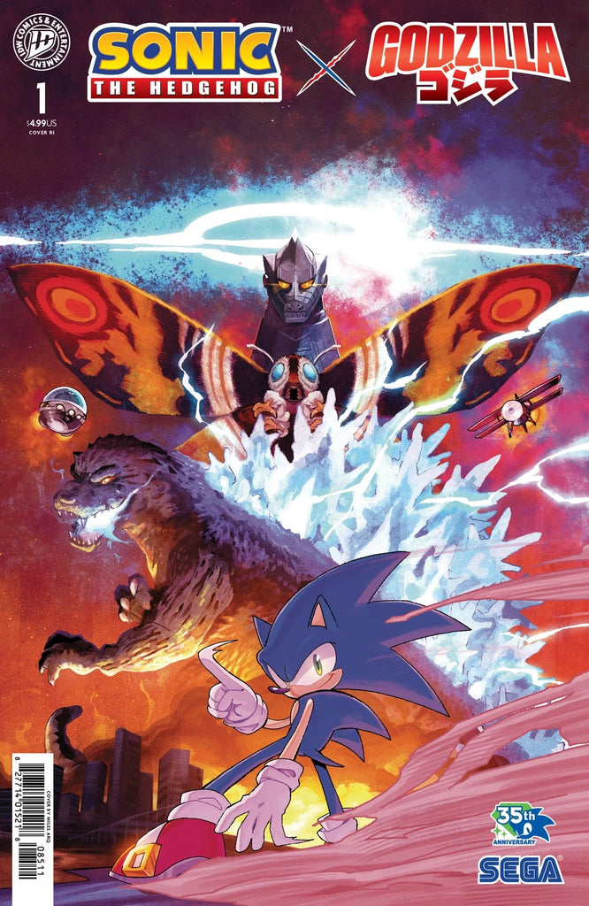 SONIC THE HEDGEHOG X GODZILLA #1 - 1:50 MILES ARQ VARIANT