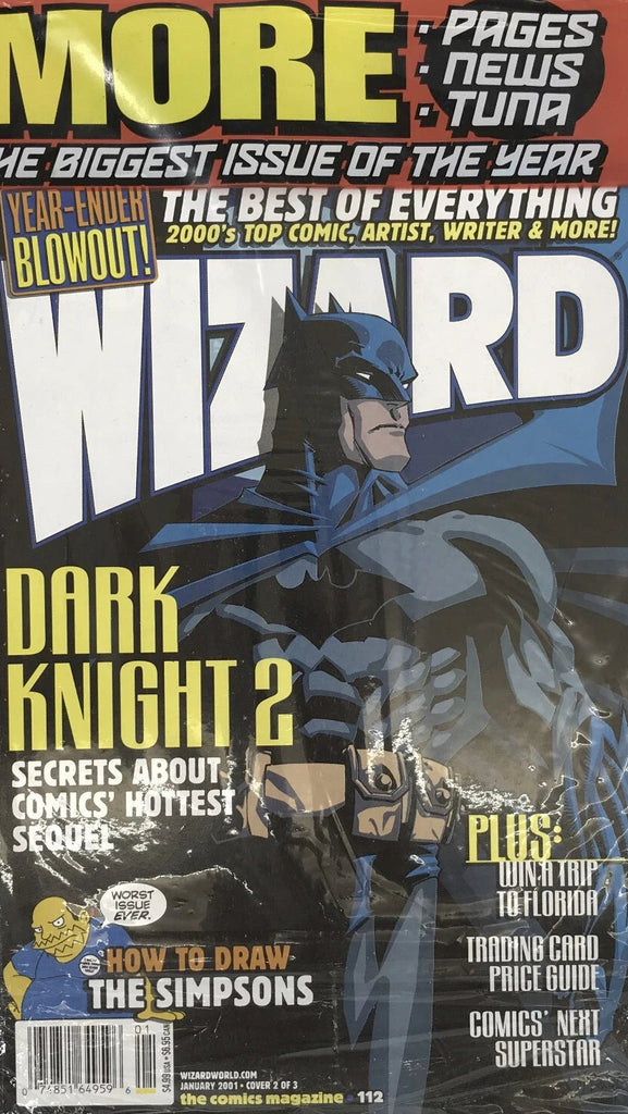 WIZARD MAGAZINE #112 - JANUARY 2001 BATMAN COVER - UNOPENED