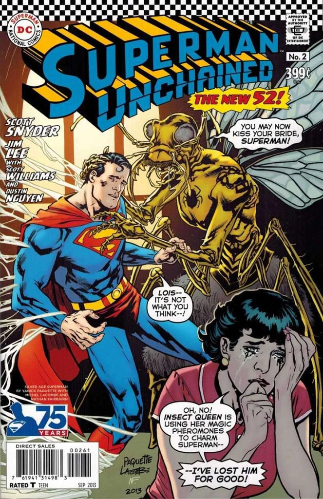 SUPERMAN UNCHAINED #2 - 1:50 PAQUETTE SILVER AGE VARIANT