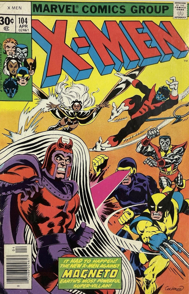 UNCANNY X-MEN #104 🔑 1ST CORSAIR & MORE, MAGNETO MEETS WOLVERINE - MID-GRADE