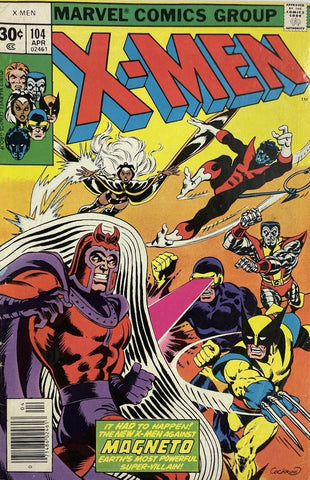 UNCANNY X-MEN #104 🔑 1ST CORSAIR & MORE, MAGNETO MEETS WOLVERINE - MID-GRADE