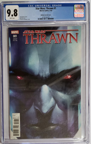 STAR WARS THRAWN #1 - 1:50 MATTINA VARIANT CGC 9.8