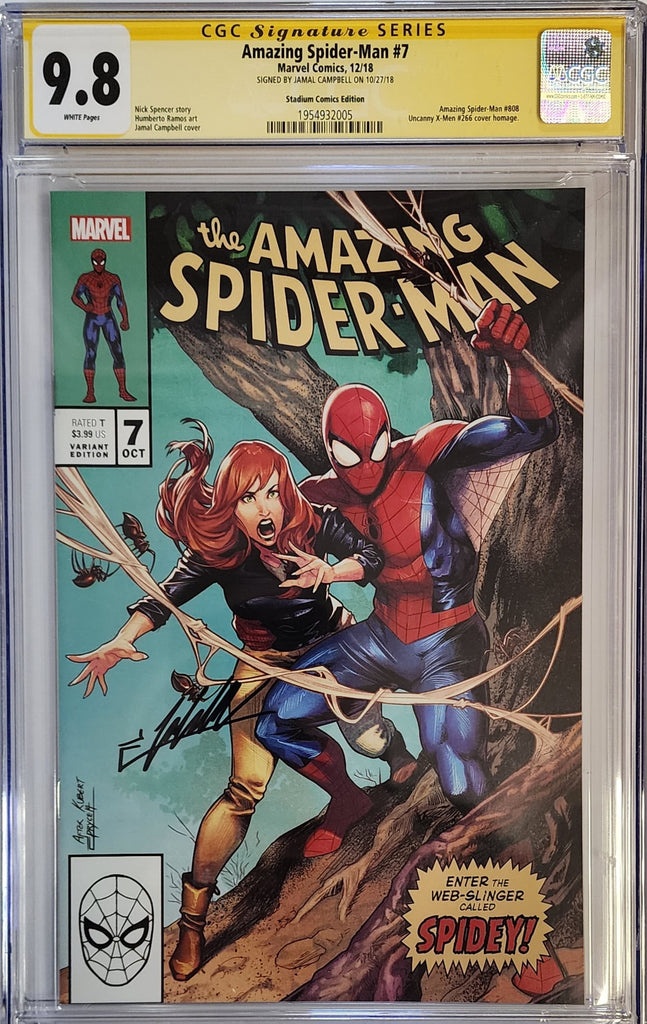AMAZING SPIDER-MAN #7 HOMAGE VARIANT CGC 9.8 SIGNED BY JAMAL CAMPBELL