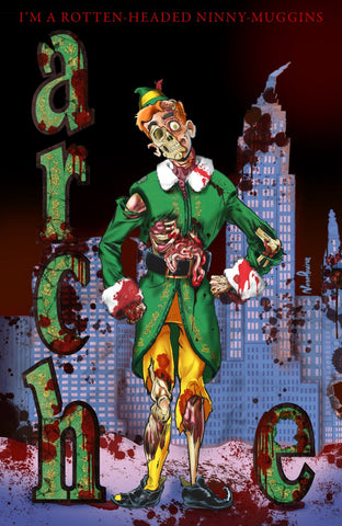 HAPPY HORRORDAYS #1 ELF POSTER HOMAGE VARIANT