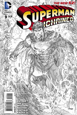 SUPERMAN UNCHAINED #9 1:100 JIM LEE SKETCH VARIANT