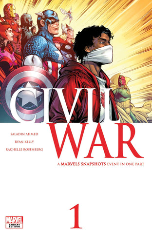 CIVIL WAR MARVELS SNAPSHOTS #1 - Kelly Variant Cover - 1st Appearance of Helper