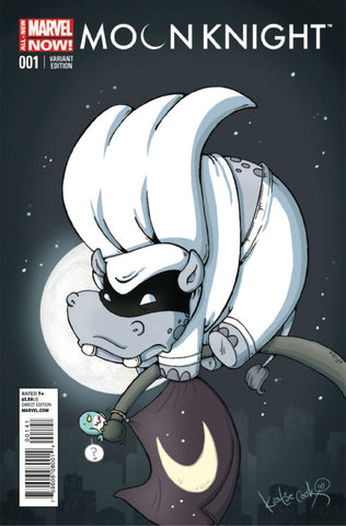 MOON KNIGHT #1 KATIE COOK ANIMAL HIPPO VARIANT 🔑 1ST MR KNIGHT