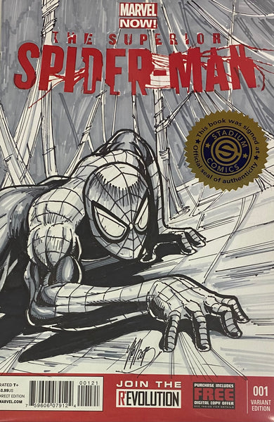SUPERIOR SPIDER-MAN #1 BLANK VARIANT WITH SKETCH