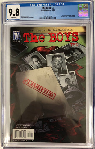 THE BOYS #2 CGC 9.8 1st FEMALE, MOTHERS MILK, & FRENCHMEN