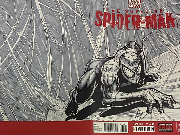 SUPERIOR SPIDER-MAN #1 BLANK VARIANT WITH SKETCH