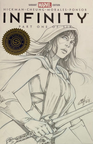 INFINITY #1 BLANK VARIANT GAMORA SKETCH
