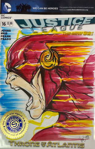 JUSTICE LEAGUE #16 Blank Variant Cover with FLASH Sketch