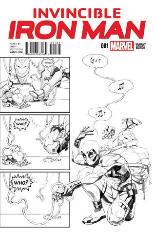 INVINCIBLE IRON MAN #1 ONE PER STORE PARTY SKETCH VARIANT