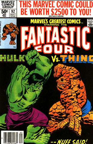 MARVEL'S GREATEST COMICS #92 REPRINTS FANTASTIC FOUR #112 - MID GRADE