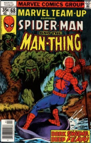 MARVEL TEAM-UP #68 SPIDER-MAN and MAN-THING MID GRADE 🔑 1st D'SPAYRE